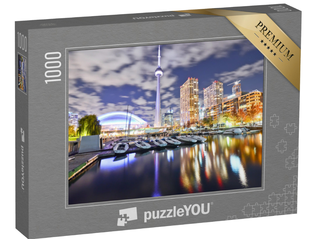 puzzle 1000 dílků „Noční panorama Toronta v Ontariu, Kanada“