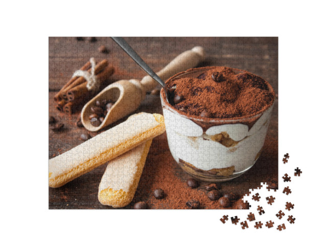 puzzle 1000 dílků „Čerstvé domácí tiramisu“