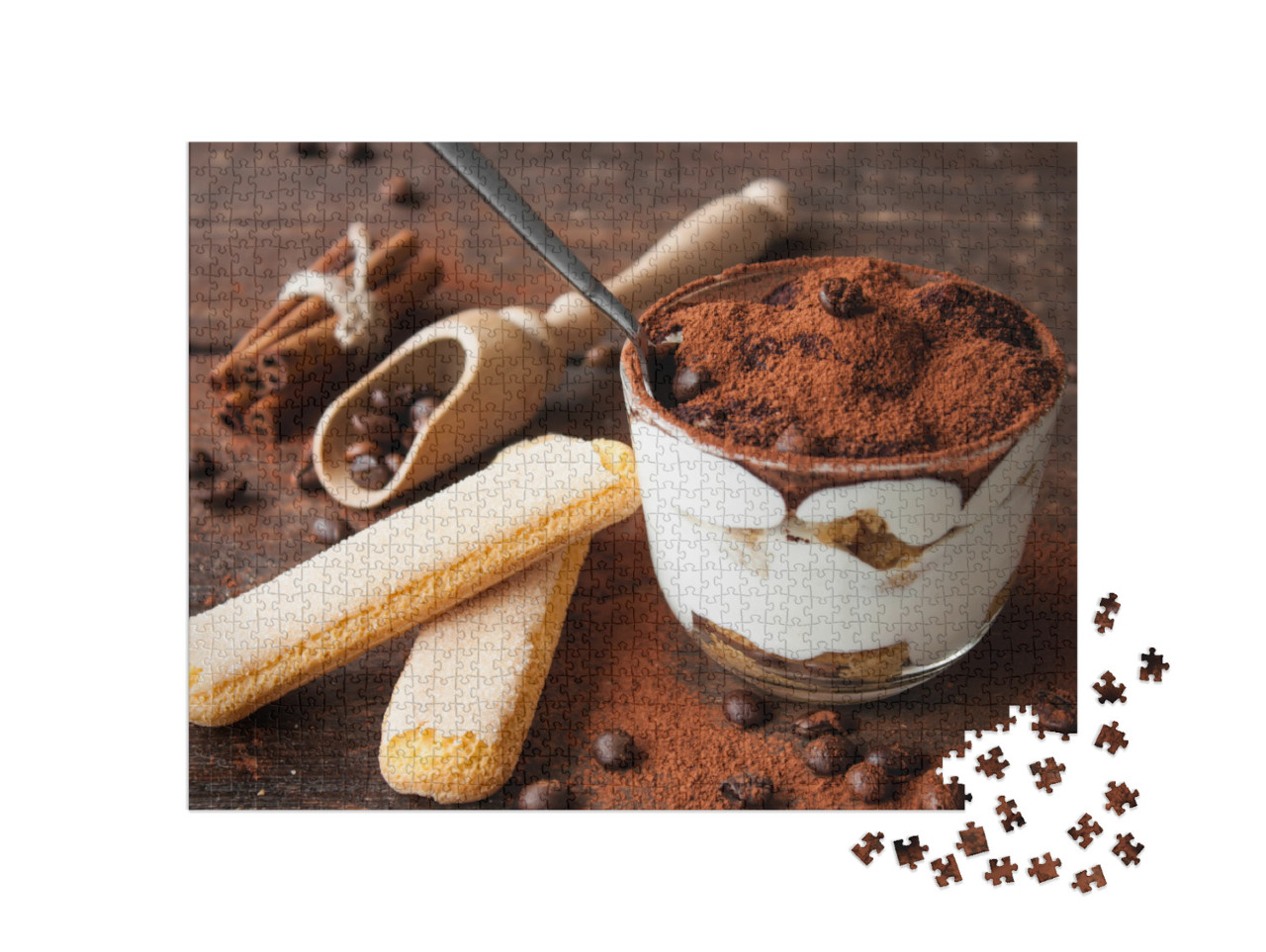 puzzle 1000 dílků „Čerstvé domácí tiramisu“