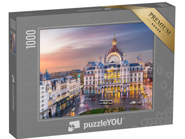 puzzle 1000 dílků „Hlavní nádraží v Antverpách, Belgie“