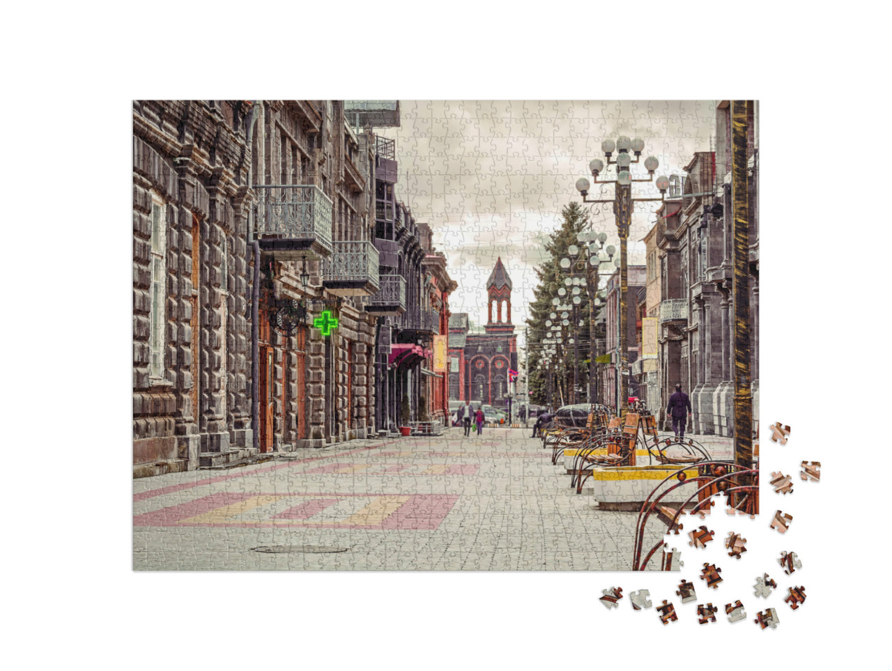 puzzle 1000 dílků „Historické město Gjumri v Arménii“