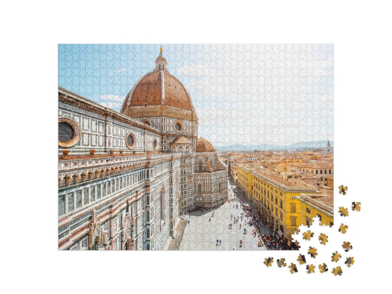puzzle 1000 dílků „Kostel Santa Maria del Fiore a centrum Florencie, Itálie“