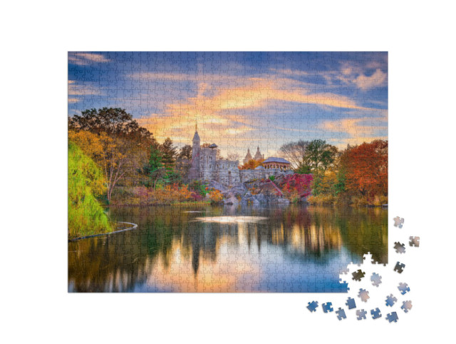 puzzle 1000 dílků „Central Park, New York City u zámku Belvedere“