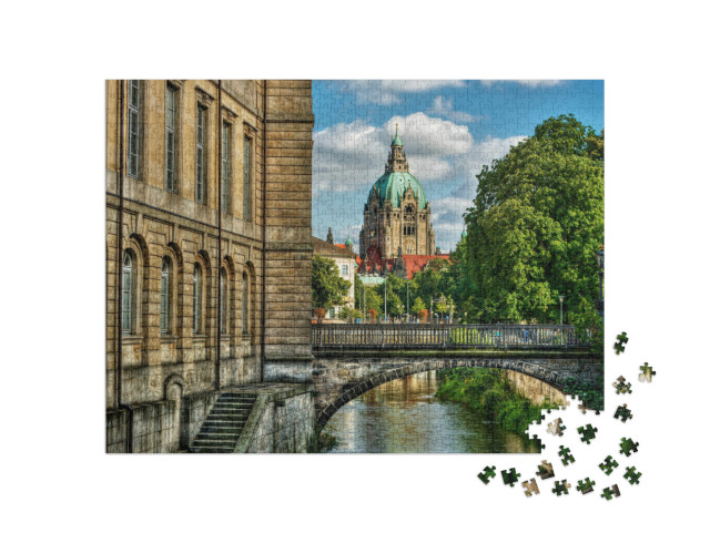 puzzle 1000 dílků „Radnice města Hannover“