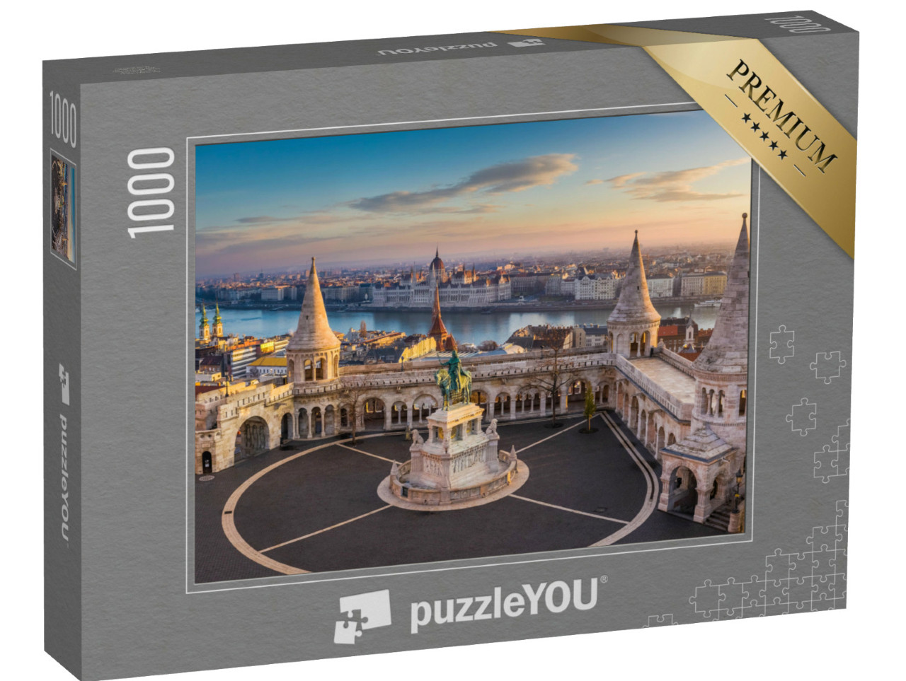 puzzle 1000 dílků „Slavná Rybářská bašta při východu slunce, Budapešť, Maďarsko“