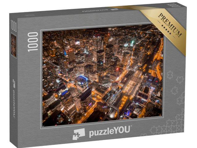 puzzle 1000 dílků „Úchvatný noční záběr Toronta shora“