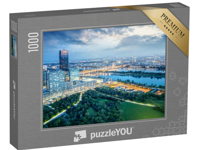 puzzle 1000 dílků „Noční panorama Vídně, Rakousko“