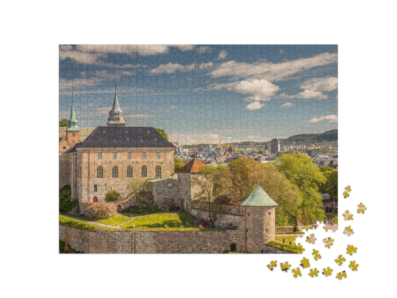 puzzle 1000 dílků „Pevnost Akershus, Oslo, Norsko“