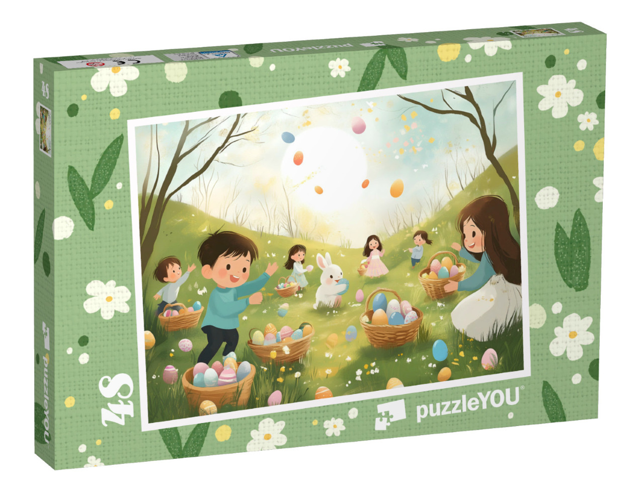 puzzle 48 dílků „Kouzlo velikonočních vajíček“