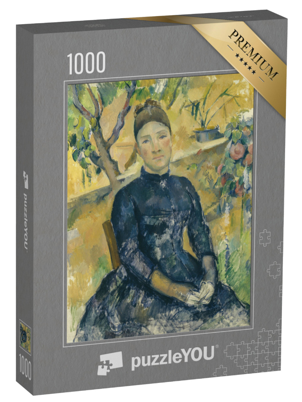 puzzle 1000 dílků „Paul Cézanne - Madame Cézanne na konzervatoři“