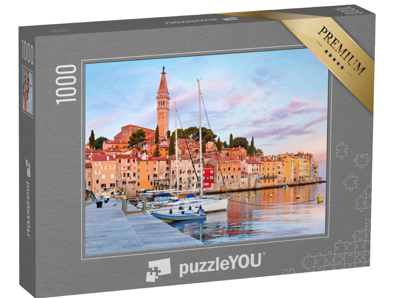 puzzle 1000 dílků „Středověké město Rovinj na Jadranu, Chorvatsko“