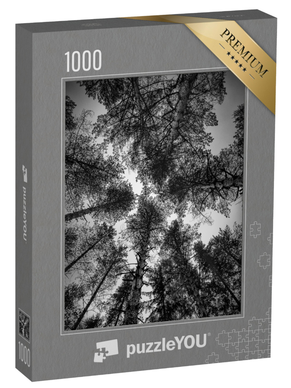 puzzle 1000 dílků „Černobílé obrázky krajiny“