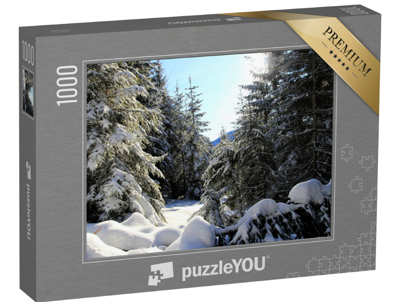 puzzle 1000 dílků „Zimní krajina - Vorarlbersko Rakousko“