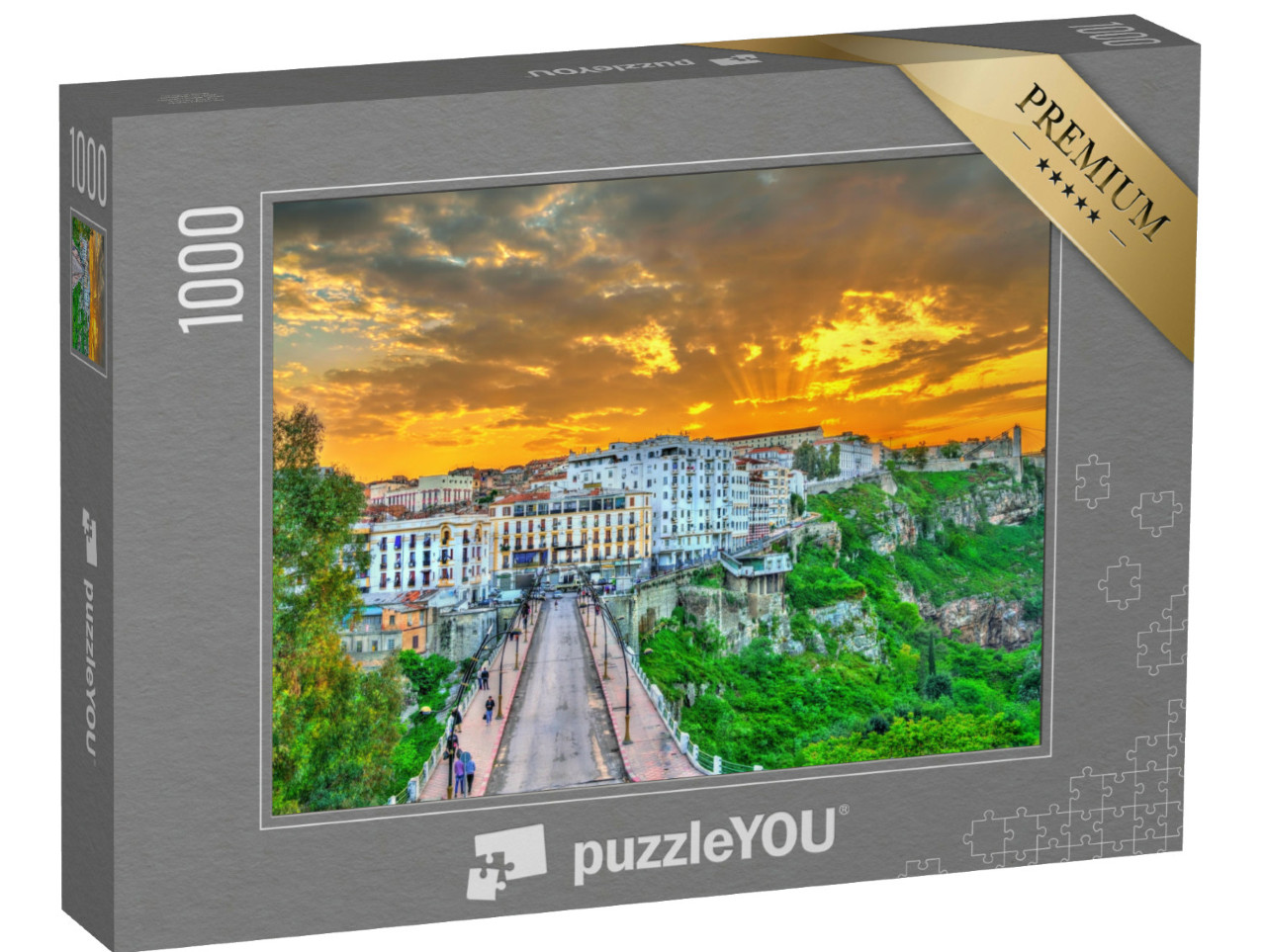 puzzle 1000 dílků „Constantine při západu slunce, Alžírsko“