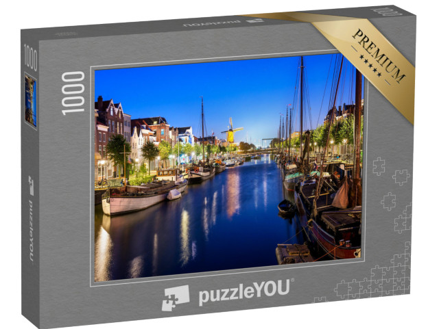 puzzle 1000 dílků „Malebný Delfshaven v Rotterdamu, Nizozemsko“