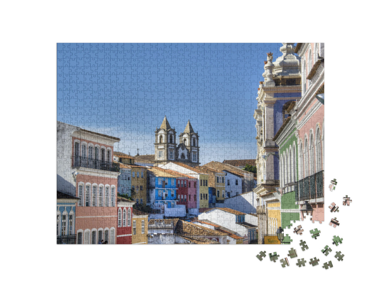 puzzle 1000 dílků „Historické centrum města Salvador v Brazílii“