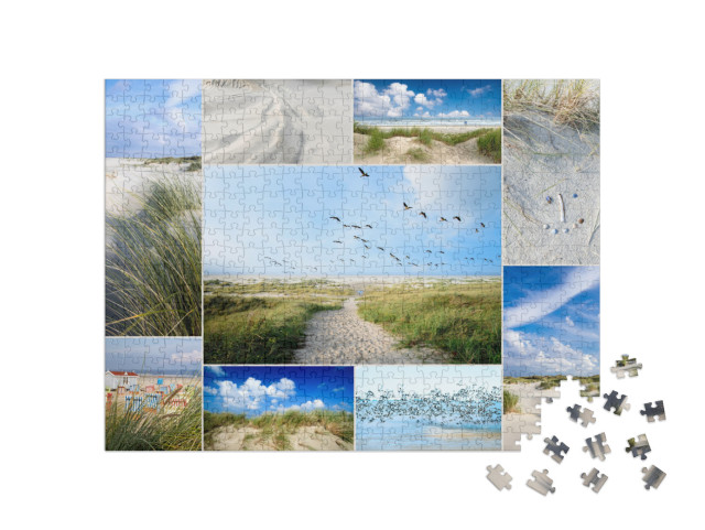puzzle 500 dílků „Koláž dojmů z Langeoogu, Německo“