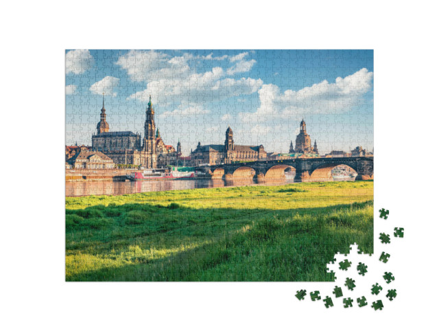 puzzle 1000 dílků „Nádherná krajina Drážďan, Německo“