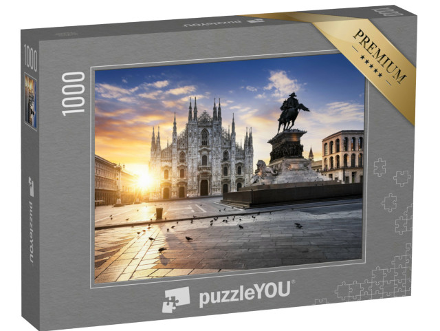 puzzle 1000 dílků „Duomo při východu slunce, Milán, Itálie“