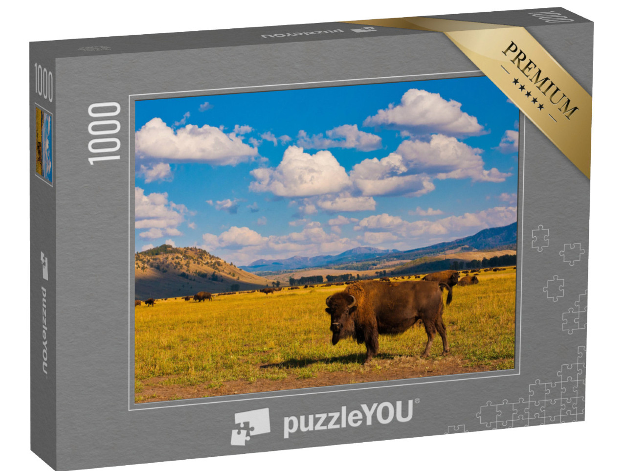 puzzle 1000 dílků „Svoboda pro bizony v Yellowstonském národním parku, USA“