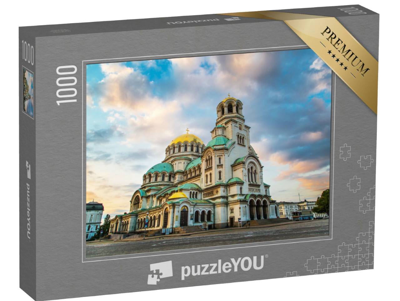 puzzle 1000 dílků „Katedrála svatého Alexandra Něvského, centrum Sofie, Bulharsko“