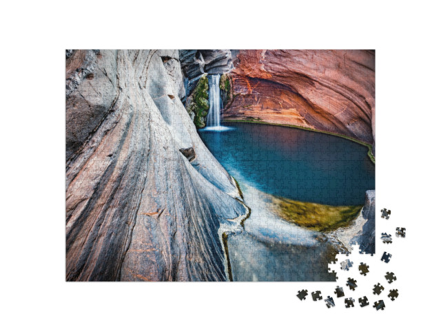 puzzle 1000 dílků „Hamersley Gorge, Spa Pool, Národní park Karijini, Severozápad, Austrálie“