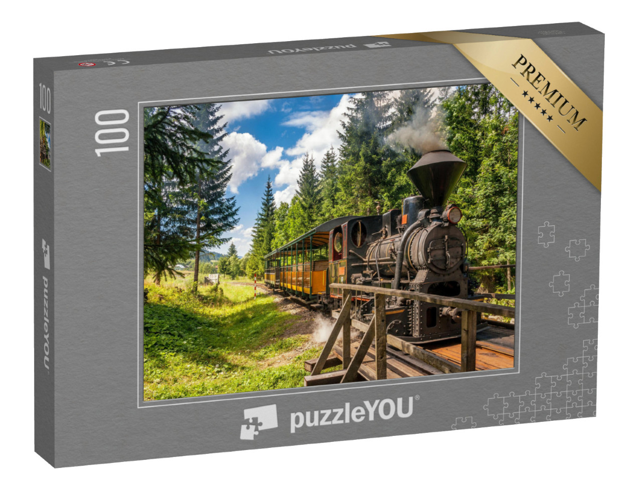 puzzle 100 dílků „Historická parní lokomotiva na Slovensku“