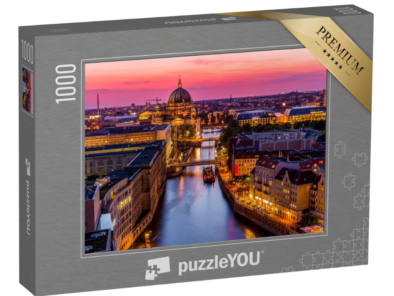 puzzle 1000 dílků „Berlín pod rozpálenou večerní oblohou“