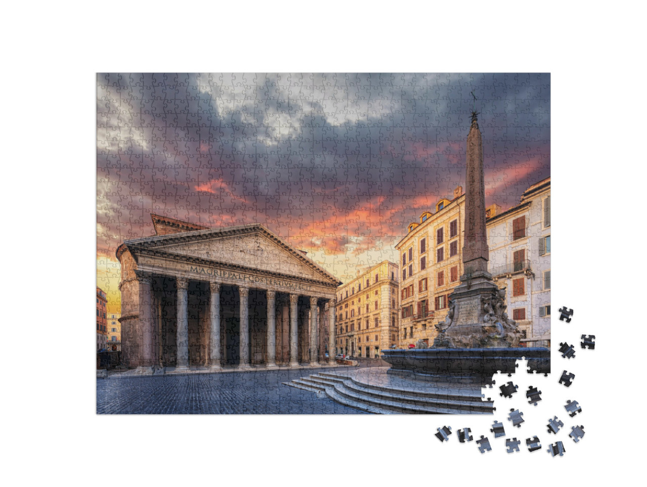 puzzle 1000 dílků „Ranní pohled na Pantheon“