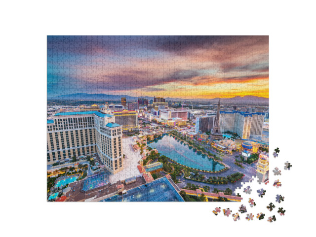 puzzle 1000 dílků „Las Vegas Strip v Nevadě, USA“