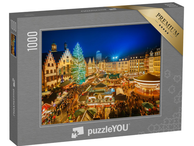 puzzle 1000 dílků „Tradiční vánoční trh ve Frankfurtu nad Mohanem, Německo“