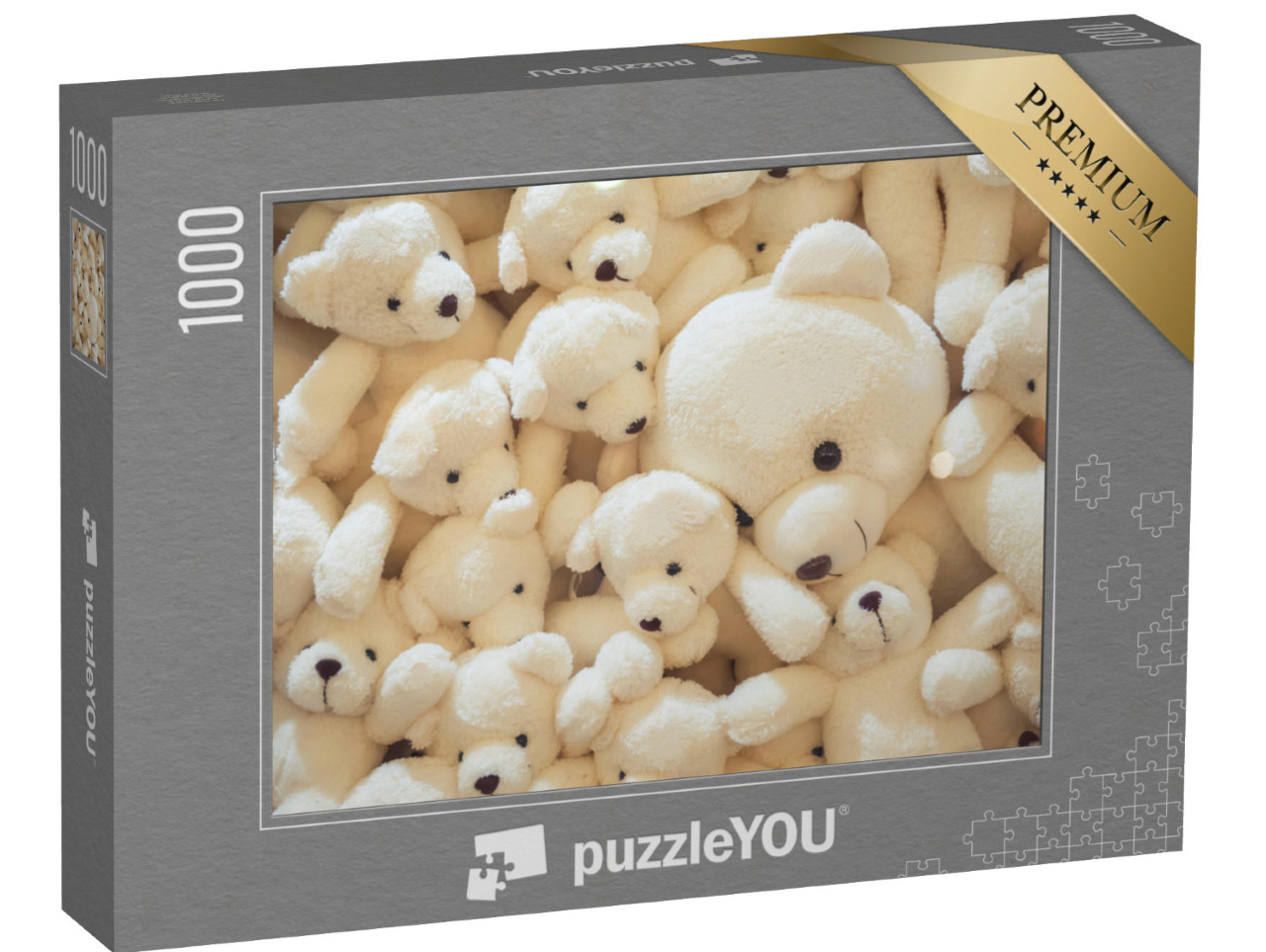 puzzle 1000 dílků „Bílí medvídci na mazlení“