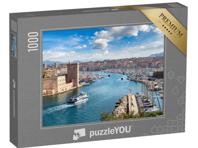 puzzle 1000 dílků „Hrad Saint Jean a přístav Vieux Port v Marseille, Francie“