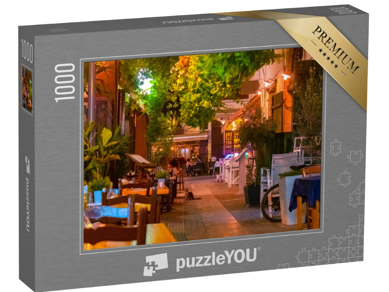 puzzle 1000 dílků „Noc v Limassolu na Kypru u Středozemního moře“