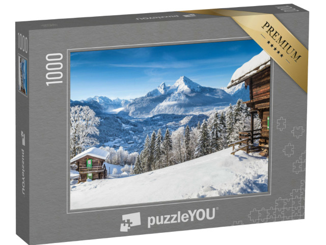 puzzle 1000 dílků „Zimní Alpy v Rakousku“