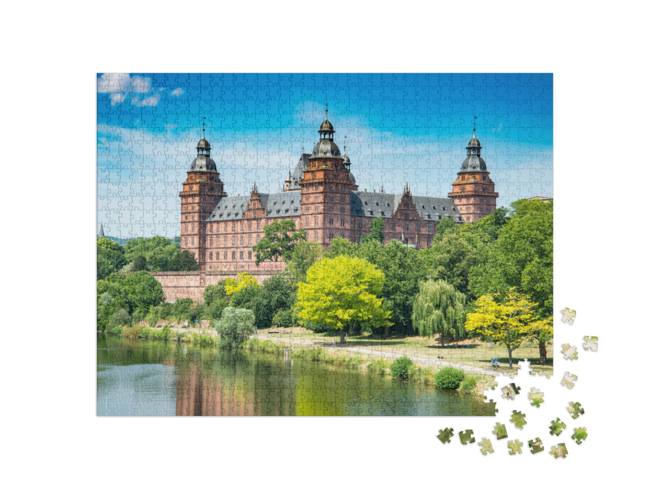 puzzle 1000 dílků „Zámek Johannisburg u Frankfurtu nad Mohanem, Německo“