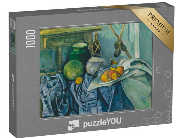 puzzle 1000 dílků „Paul Cézanne - Zátiší se sklenicí zázvoru a lilkem“