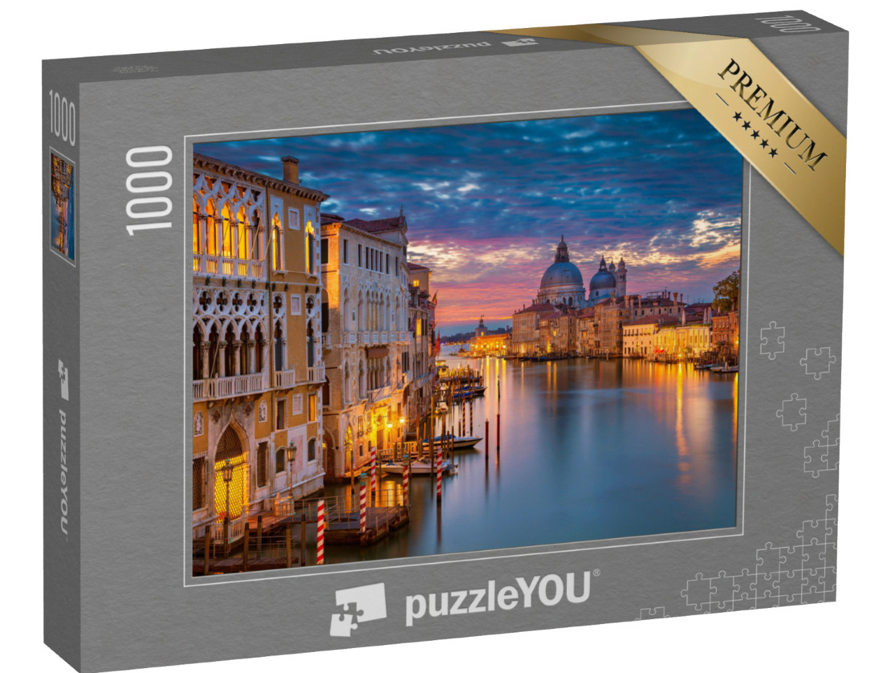 puzzle 1000 dílků „Klidná večerní atmosféra na Canal Grande, Benátky, Itálie“