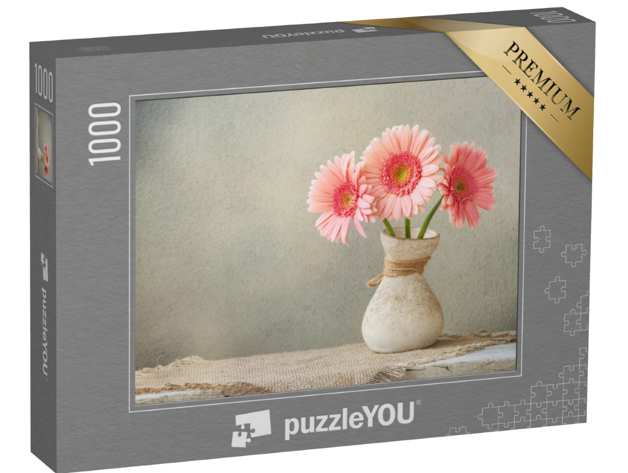 puzzle 1000 dílků „Růžové gerbery“