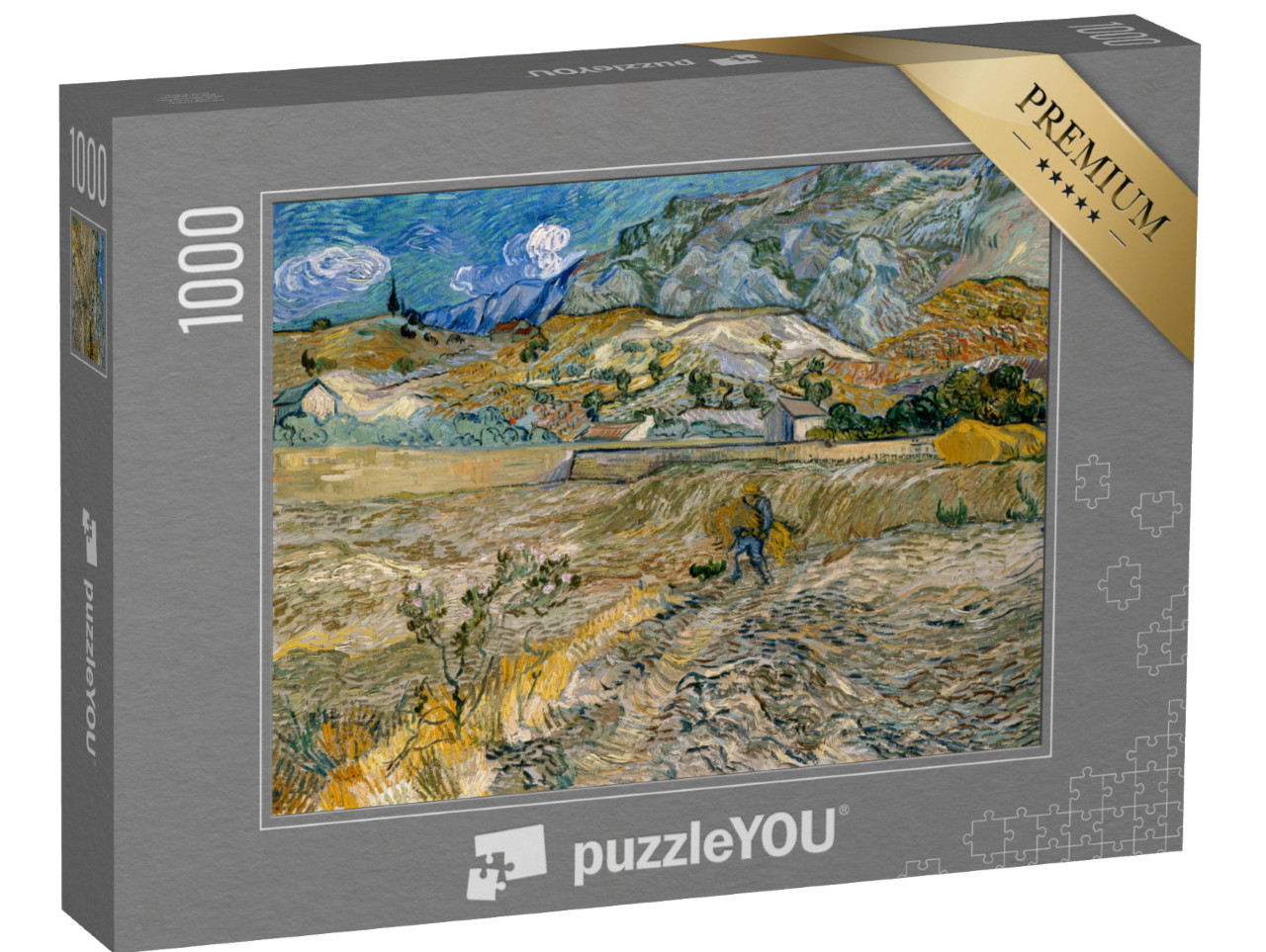 puzzle 1000 dílků „Vincent van Gogh - Krajina v Saint-Rémy“