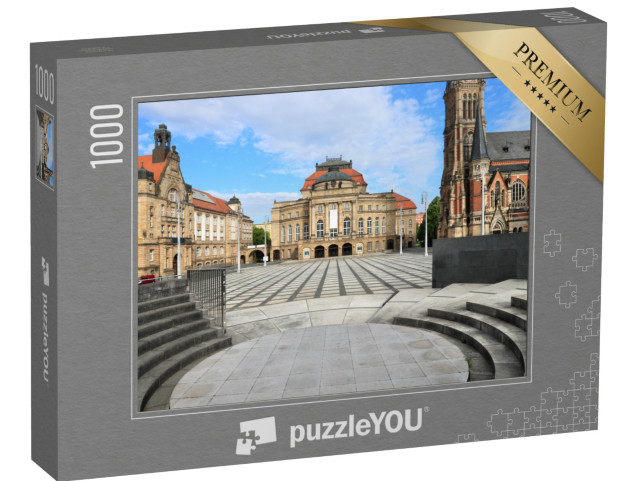 puzzle 1000 dílků „Divadelní náměstí v Chemnitzu, Německo“