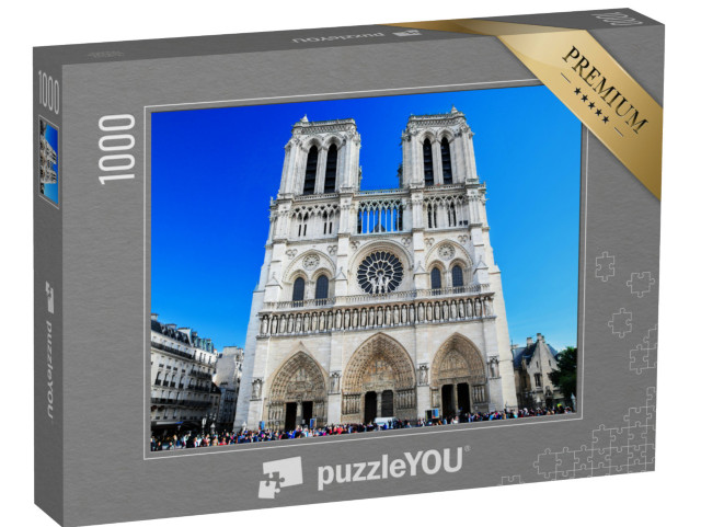 puzzle 1000 dílků „Katedrála Notre Dame, Paříž, Francie, turistická atrakce Paříže“