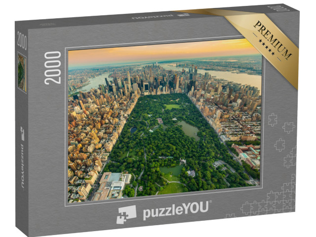 puzzle 2000 dílků „Letecký pohled na Manhattan a Central Park, New York“