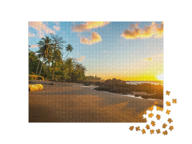 puzzle 1000 dílků „Tropický západ slunce u Pacifiku, Kostarika“