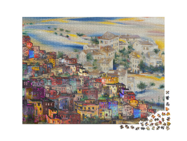 puzzle 2000 dílků „Stará evropská města“