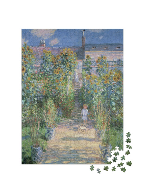 puzzle 1000 dílků „Umělcova zahrada ve Vetheuil, Claude Monet 1880“