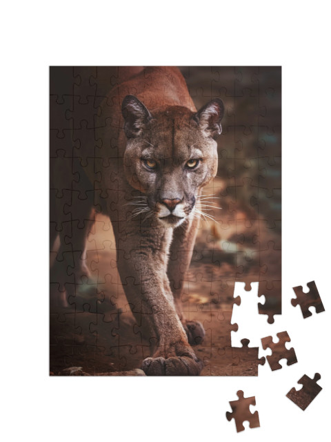 puzzle 100 dílků „Puma se k vám připlíží“