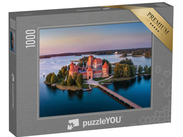 puzzle 1000 dílků „Hrad Trakai: středověký gotický ostrovní hrad, Litva“