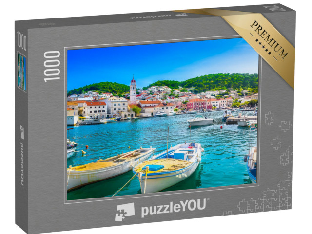 puzzle 1000 dílků „Pučišća na ostrově Brač, Chorvatsko, Evropa“