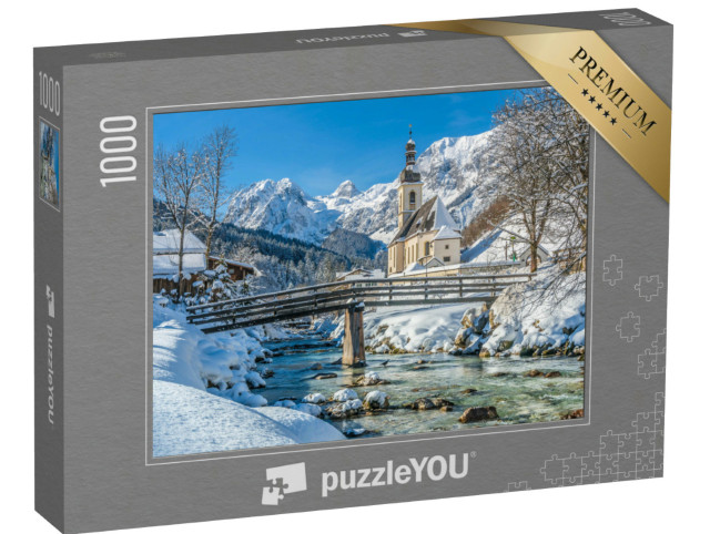 puzzle 1000 dílků „Farní kostel svatého Šebestiána, Berchtesgadener Land, Německo“